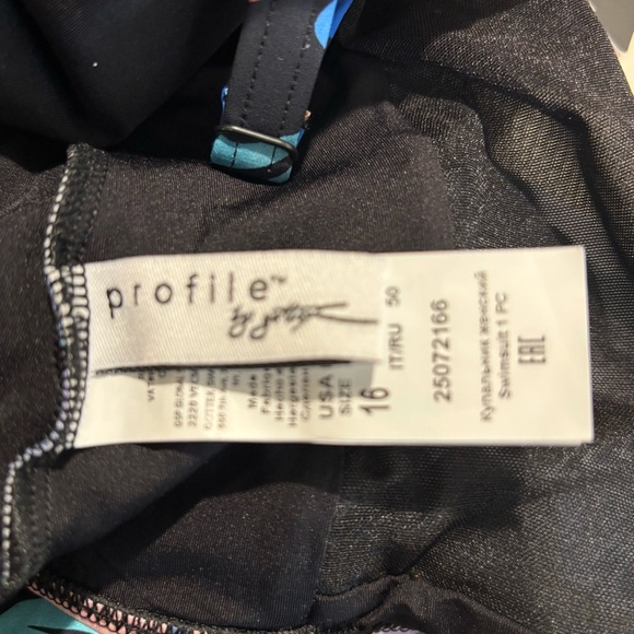 PROFILE by Gottex SZ 16 One Piece Floral Bathingsuit Ruching Padded NEW WITH TAG - Picture 11 of 16